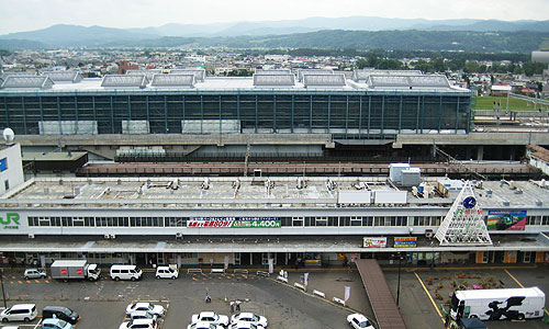 高架化工事中のJR旭川駅